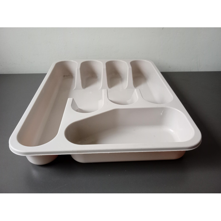 Bestekbak/lade organizer kunststof beige