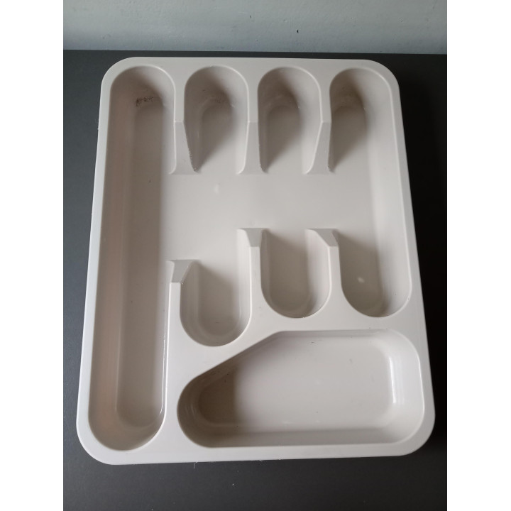 Bestekbak/lade organizer kunststof beige