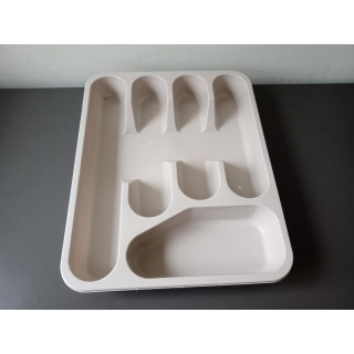Bestekbak/lade organizer kunststof beige
