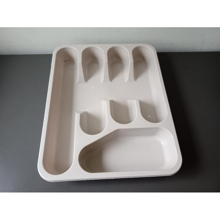 Bestekbak/lade organizer kunststof beige