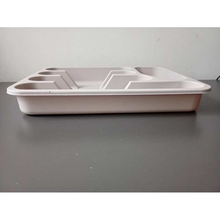 Bestekbak/lade organizer kunststof beige