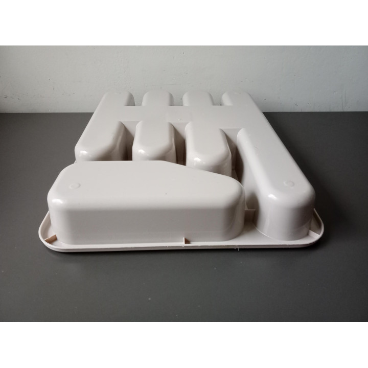 Bestekbak/lade organizer kunststof beige