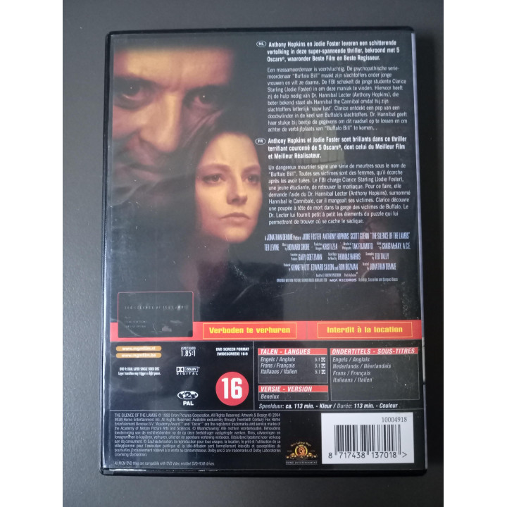 The Silence of the Lambs dvd