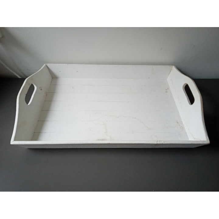 Wit houten dienblad serveertray opknapper | Kringloop