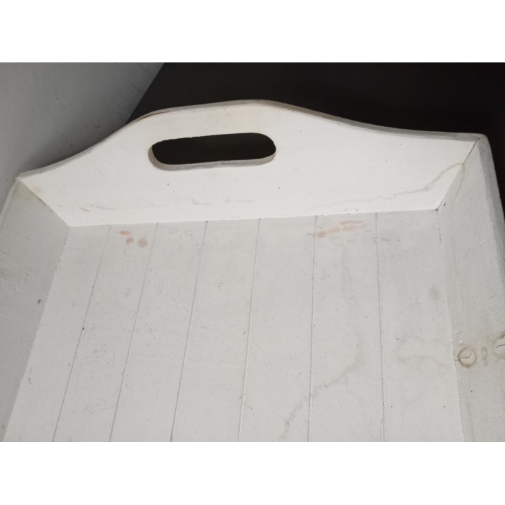 Wit houten dienblad serveertray opknapper | Kringloop