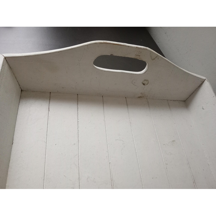 Wit houten dienblad serveertray opknapper | Kringloop