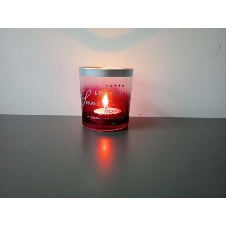 Paarsrode waxinelichthouder glas | Sunrise Beach