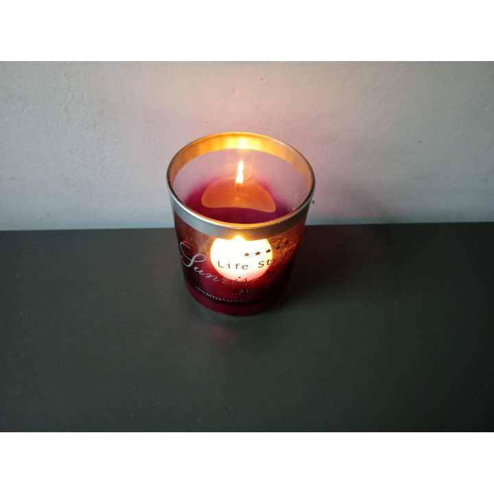Paarsrode waxinelichthouder glas | Sunrise Beach