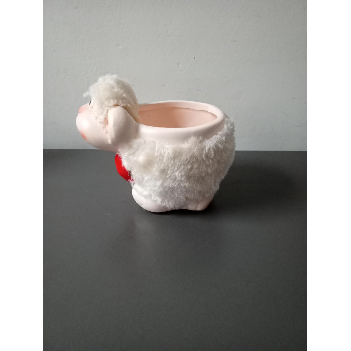 Bloempot schaapje met hartje | Angelique’s Kringloop