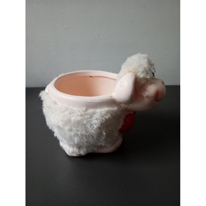 Bloempot schaapje met hartje | Angelique’s Kringloop