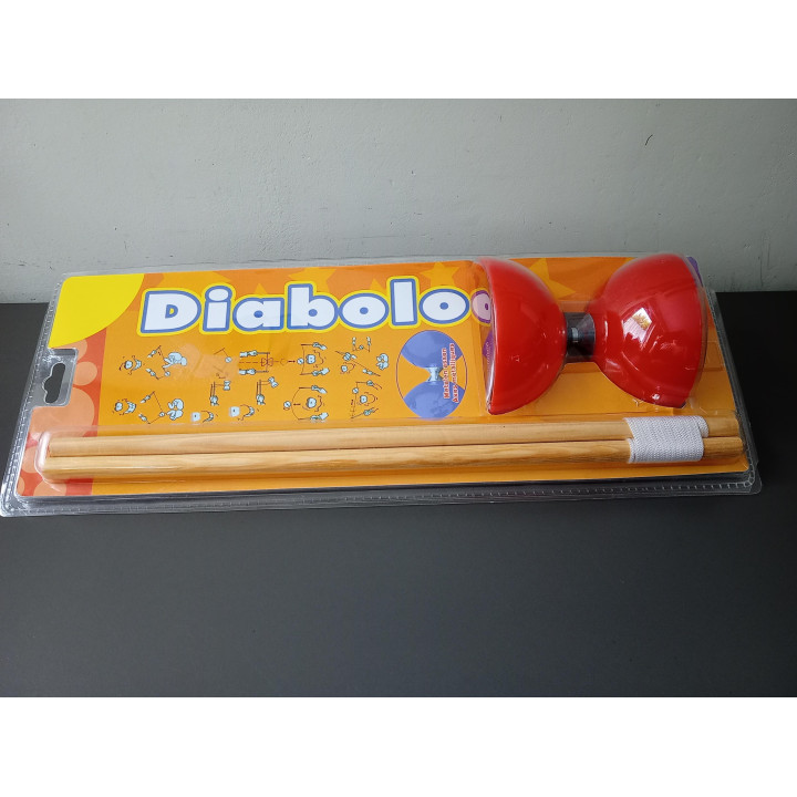 Diabolo set met houten stokjes | Angelique’s Kringloop