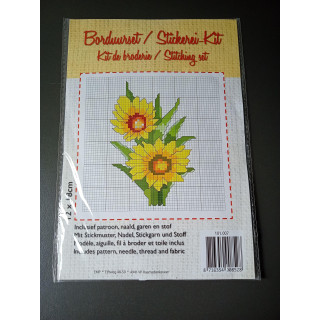 Borduurset zonnebloemen 12 x 18 cm | Angelique’s Kringloop