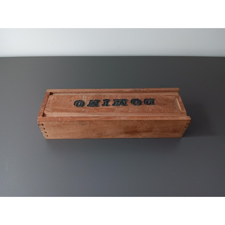 Houten domino set schuifkistje | vintage | Angelique’s Kringloop