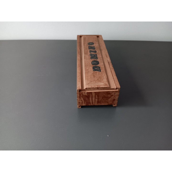 Houten domino set schuifkistje | vintage | Angelique’s Kringloop
