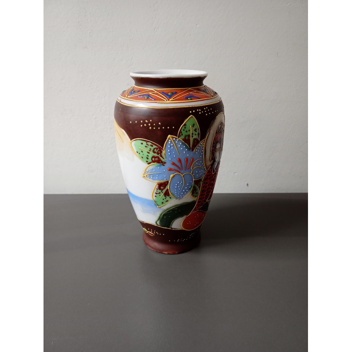 Vintage handgeschilderde Satsuma stijl vaas | Angelique’s Kringloop