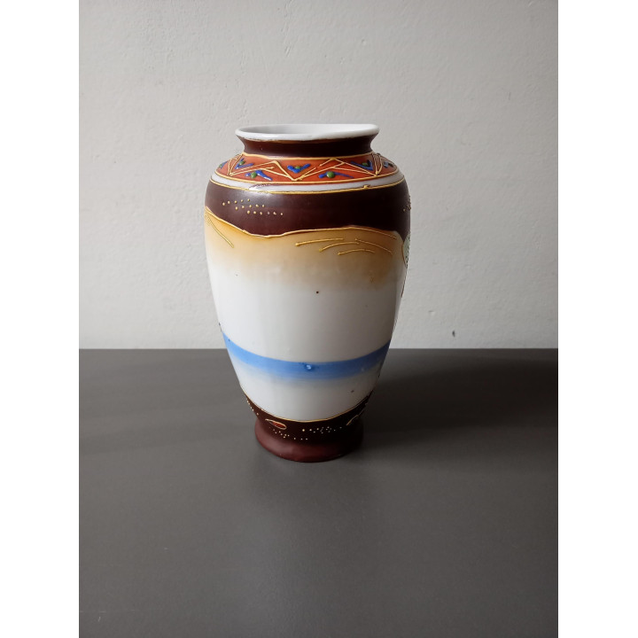 Vintage handgeschilderde Satsuma stijl vaas | Angelique’s Kringloop