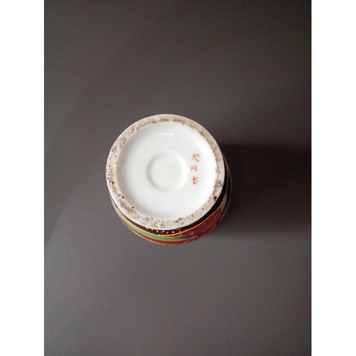 Vintage handgeschilderde Satsuma stijl vaas | Angelique’s Kringloop