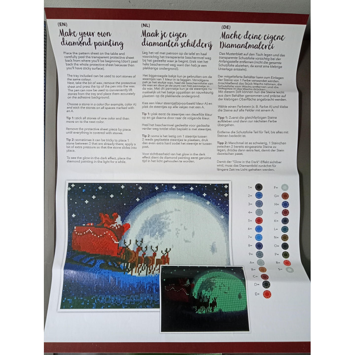 Diamond Painting Glow in the Dark Kerstman | Angelique’s Kringloop