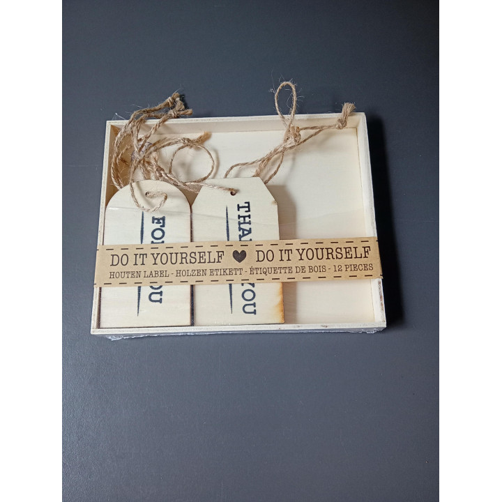 Houten cadeau labels met touwtje | Angelique’s Kringloop