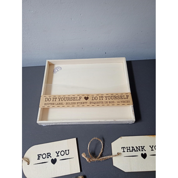 Houten cadeau labels met touwtje | Angelique’s Kringloop