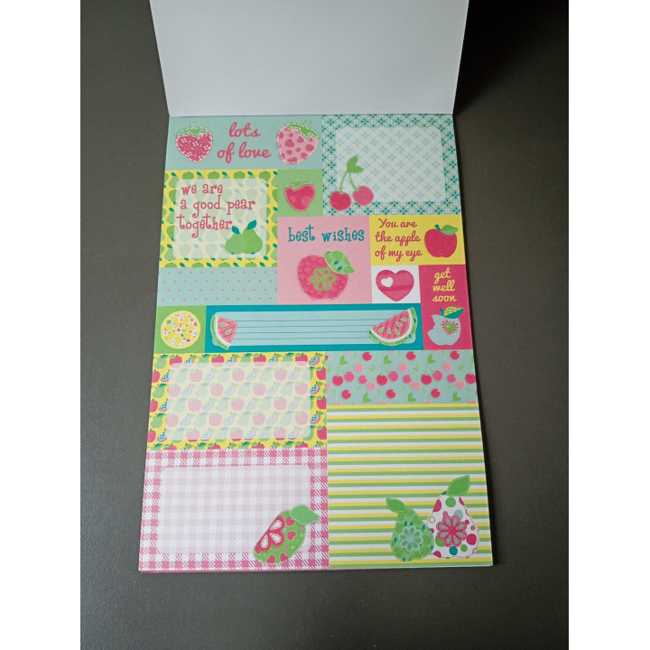 Scrapbook papierblok fruit thema | Angelique’s Kringloop