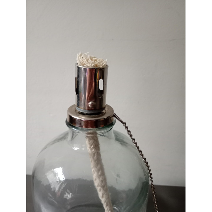 Glazen olielamp Living | Angelique’s Kringloop