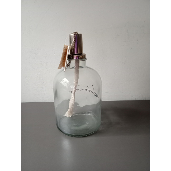 Glazen olielamp Living | Angelique’s Kringloop