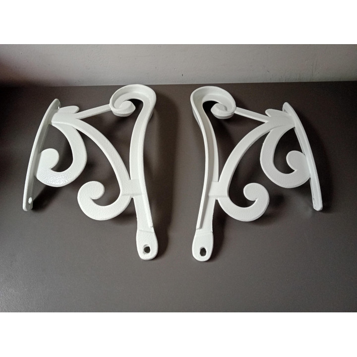 Sierlijke metalen wandhangers wit set van 2