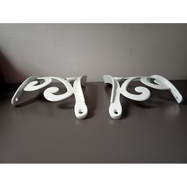 Sierlijke metalen wandhangers wit set van 2
