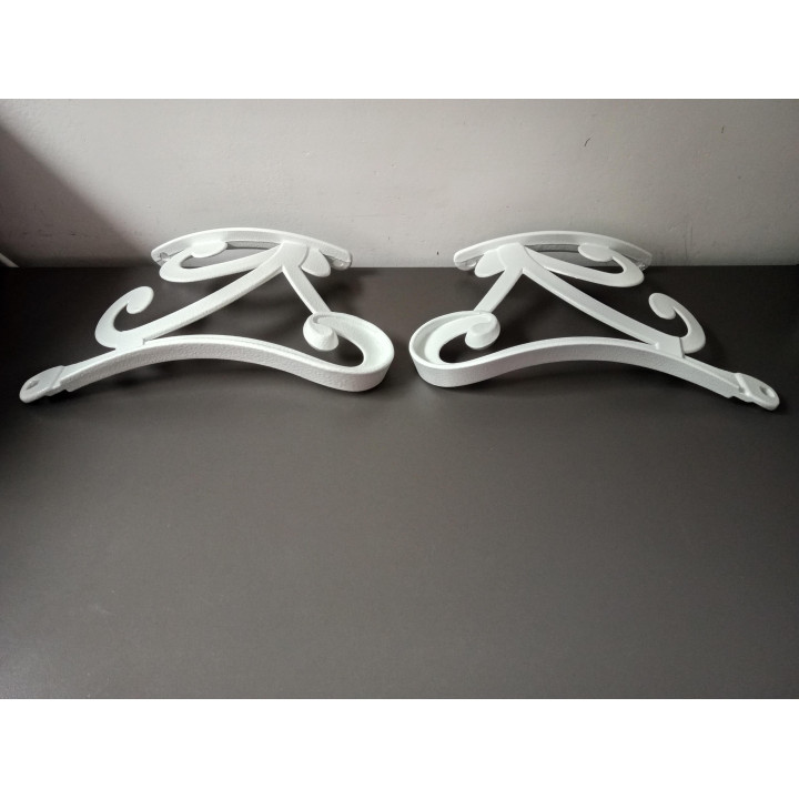 Sierlijke metalen wandhangers wit set van 2