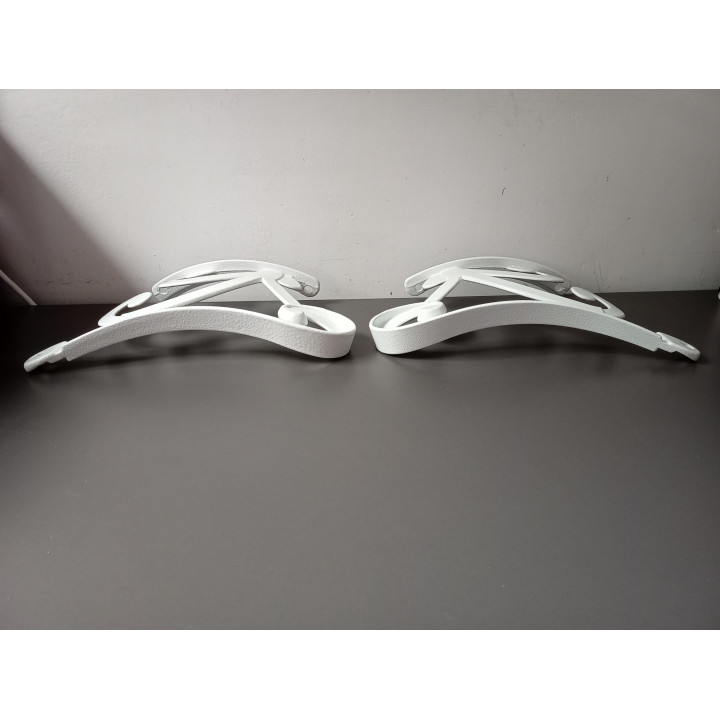 Sierlijke metalen wandhangers wit set van 2