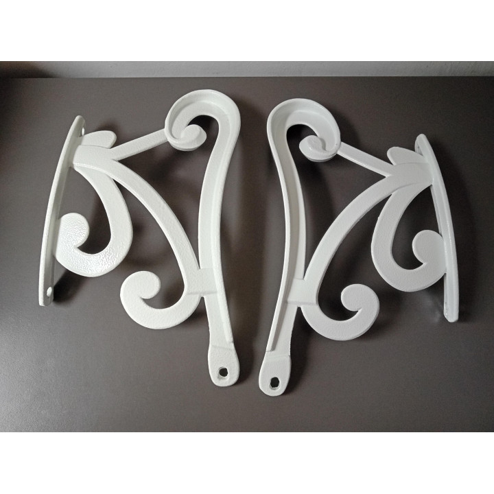 Sierlijke metalen wandhangers wit set van 2