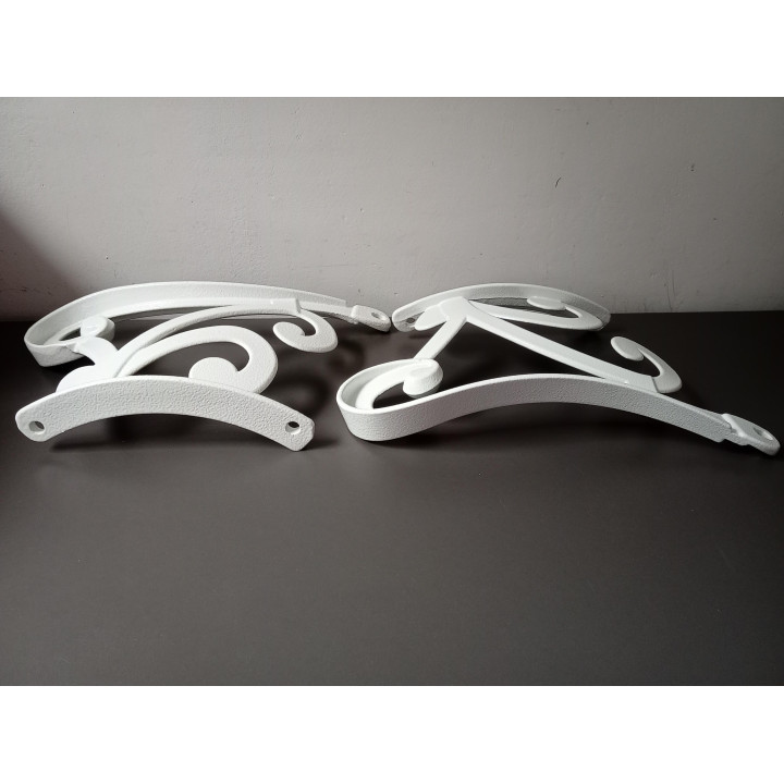 Sierlijke metalen wandhangers wit set van 2