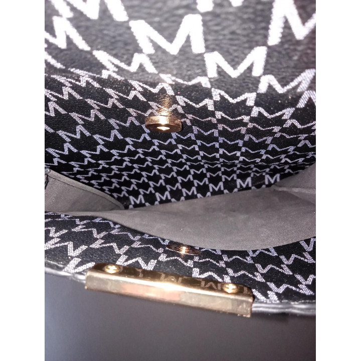 Zwarte rugtas met print | Angelique’s Kringloop