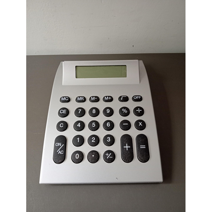 Grote bureau rekenmachine zilvergrijs | Angelique’s Kringloop