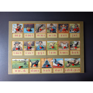 Leesplankje puzzelspel aap noot mies | Angelique’s Kringloop