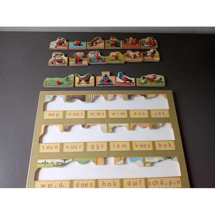 Leesplankje puzzelspel aap noot mies | Angelique’s Kringloop