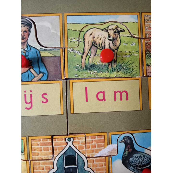 Leesplankje puzzelspel aap noot mies | Angelique’s Kringloop