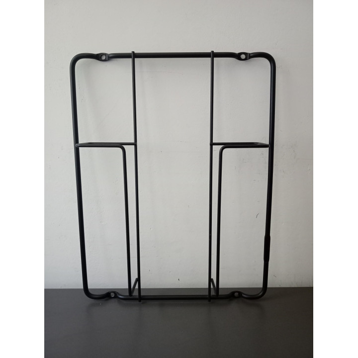 Zwart metalen tijdschriftenrek wand | Angelique’s Kringloop