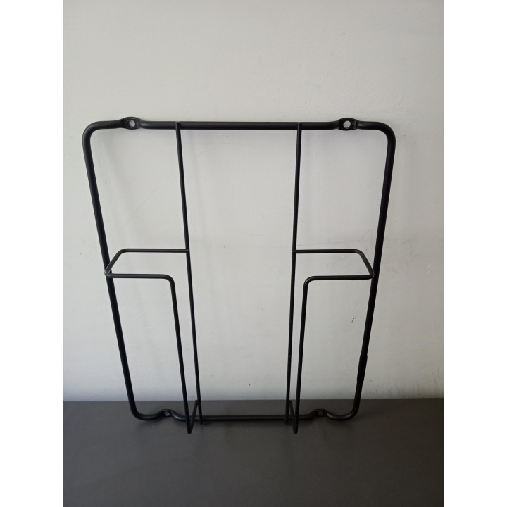 Zwart metalen tijdschriftenrek wand | Angelique’s Kringloop