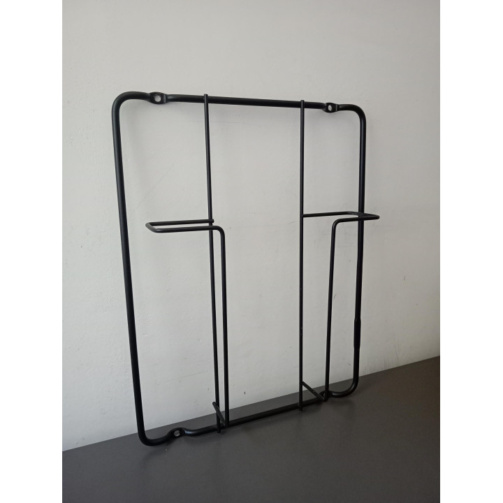 Zwart metalen tijdschriftenrek wand | Angelique’s Kringloop