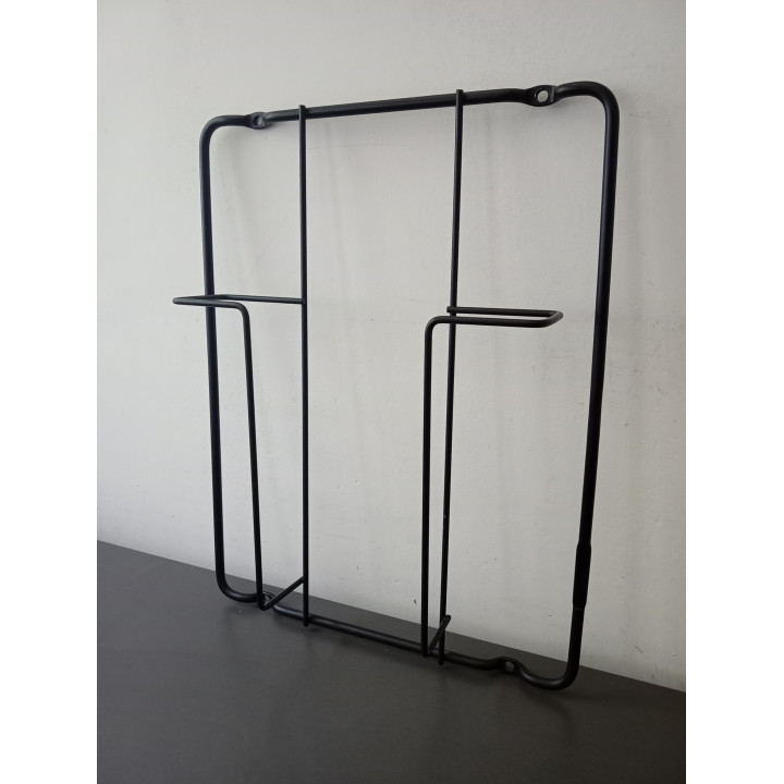 Zwart metalen tijdschriftenrek wand | Angelique’s Kringloop