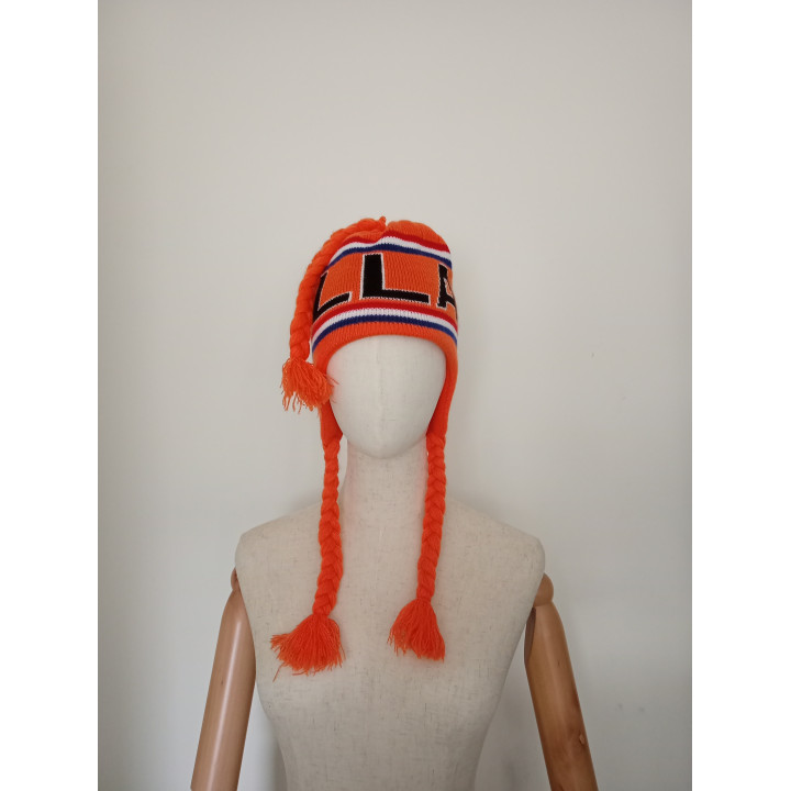 Holland Wintermuts met Vlechten Oranje | One Size