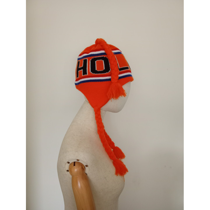 Holland Wintermuts met Vlechten Oranje | One Size
