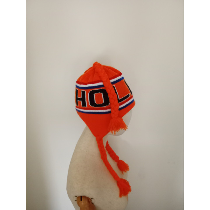 Holland Wintermuts met Vlechten Oranje | One Size