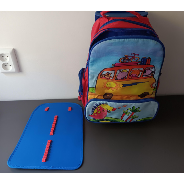 Kinderrugzak trolley met wieltjes en dierenprint