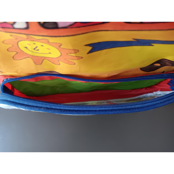 Kinderrugzak trolley met wieltjes en dierenprint