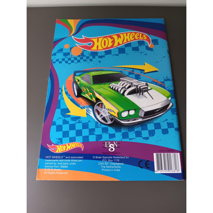 Hot Wheels kleurboek met raceauto's