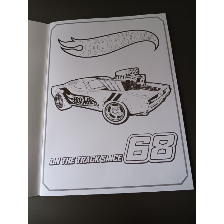 Hot Wheels kleurboek met raceauto's