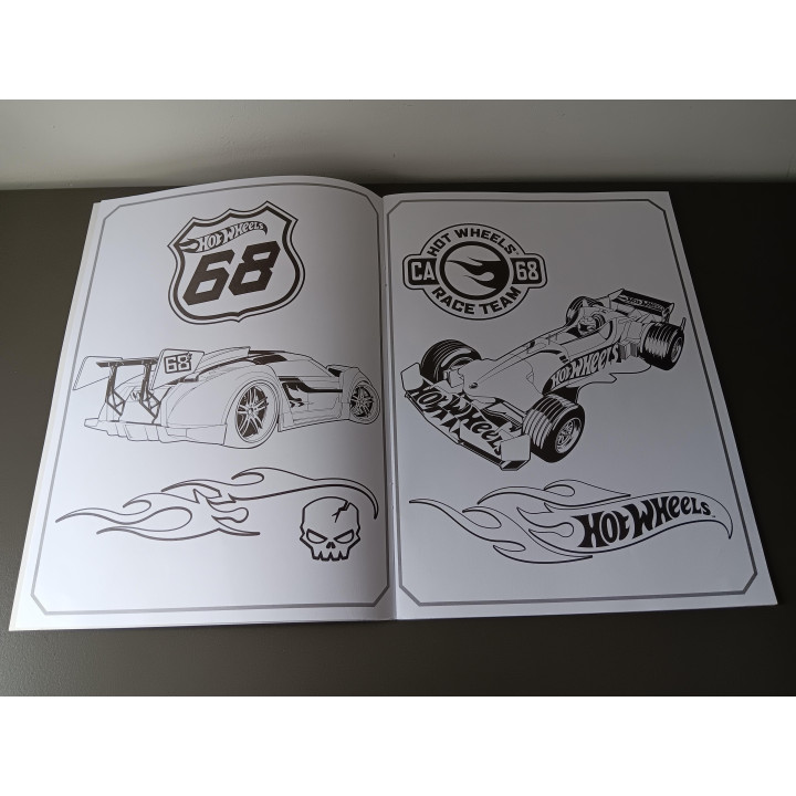 Hot Wheels kleurboek met raceauto's